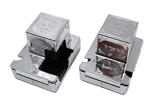 Image of Decorative Plastic Tefillin Boxes Case Cover Set of Two, Rosh and Yad For Righty, Rashi (Shaidalach)