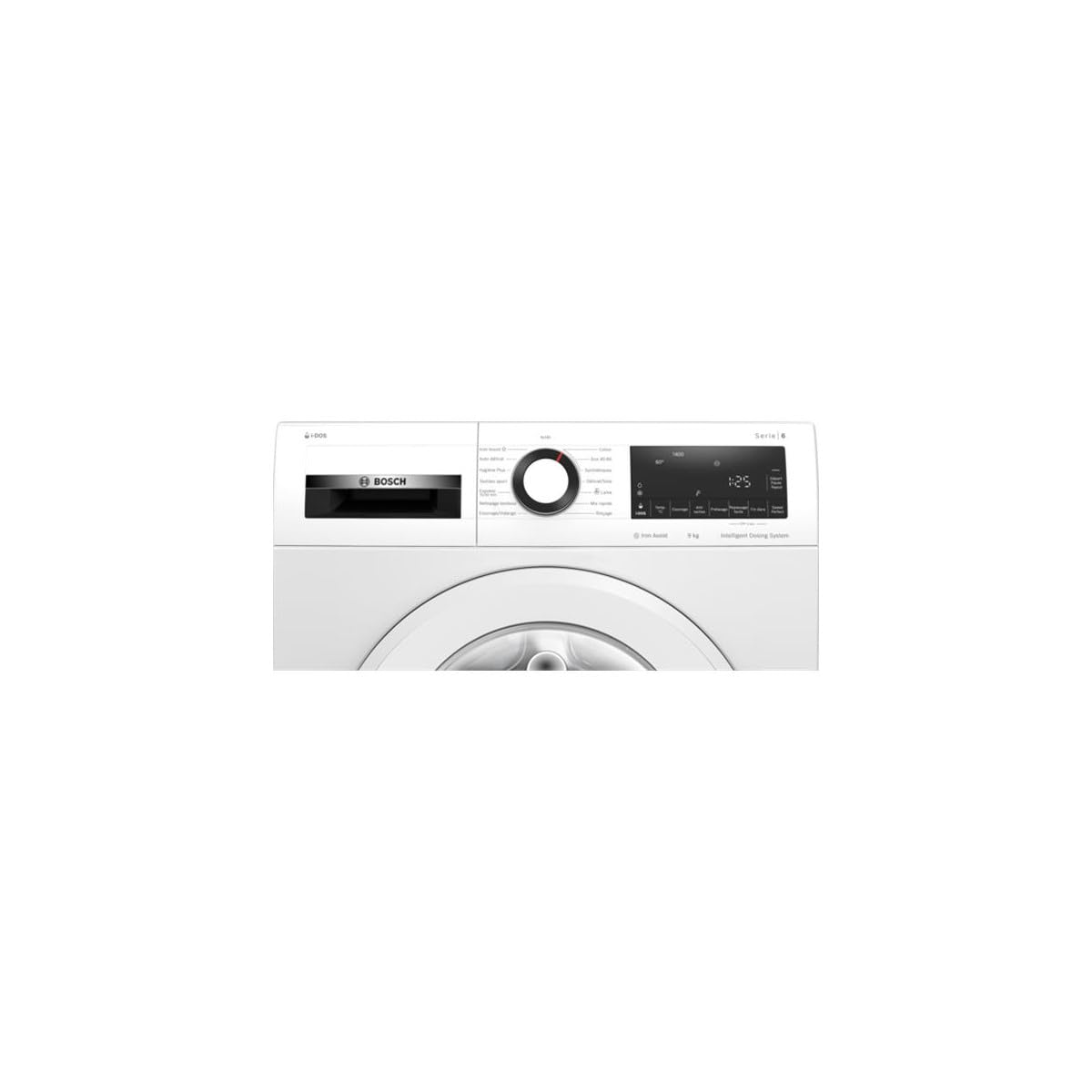 BOSCH WGG244F1FR SER6 Frontlader-Waschmaschine 9 kg i-DOS Induktion L60 cm 1400 U/min Klasse A Dampf Weiß