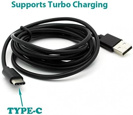 Miniatura 2 de Moto Z2 Force - Cable USB tipo C negro de 6 pies de largo con cable de carga turbo sincronización de carga rápida USB-C cable de transferencia de