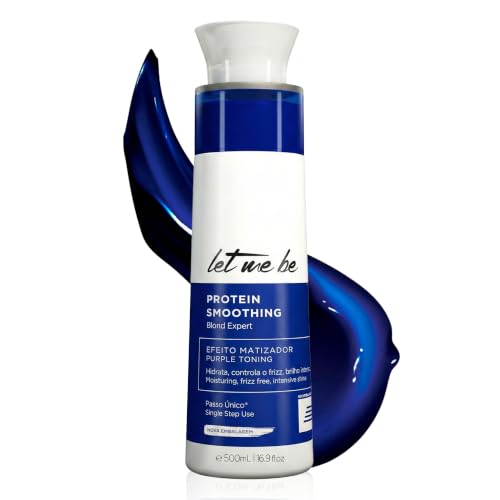 Let Me Be - Protein Smoothing Blond Expert, Alisado Brasileño Orgánico de Un Solo Paso Sin Formol, Con Pigmento Matizador para Cabellos Rubios, Grises o Decolorados, Liso Hasta 6 Meses - 500ml
