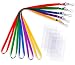 Durably Woven Lanyards & Vertical ID Badge Holders ~Premium Quality, Waterproof & Dustproof ~ for Moms, Teachers, Tours, Events, Businesses, Cruises & More (10 Pack, Mixed Bright) by Stationery King