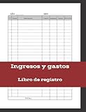  Ingresos y gastos Libro de registro: Línea roja Registro de gastos e inventarios de la pequeña empresa  Libro de contabilidad simple para la ...  Cubierta de alta calidad con acabado mate
