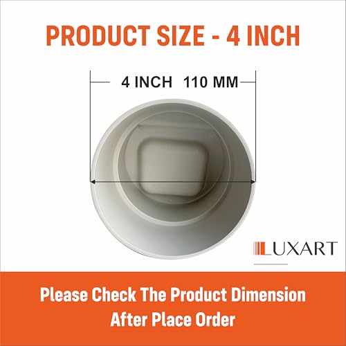 Image of LUXART PVC Drain Backflow Valve 4 Inch (110 mm) | Anti-Rat, Anti-Cockroach & Anti-Snake Non-Return Water Valve with Strainer Cap for Bathroom & Outdoor Drains
