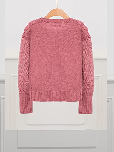 Abel & Lula Floral Sweater for Girls Blush2