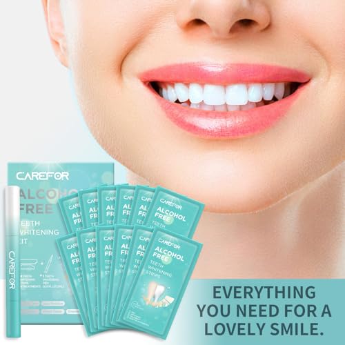 Carefor Teeth Whitening Strips 14 Treatments Kit - Contain Teeth Whitening Pen,Sensitive Teeth Whitener, Peroxide Free thumb #5