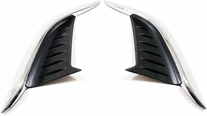 Front Fog Lights Side Covers Trim Compatible With Toyota Corolla Cross 2026 2025-2022 Bumper Side Eyebrow Frame Trim Exterior Car Accessories ABS 2PCS(Black+Glossy Chrome Style)