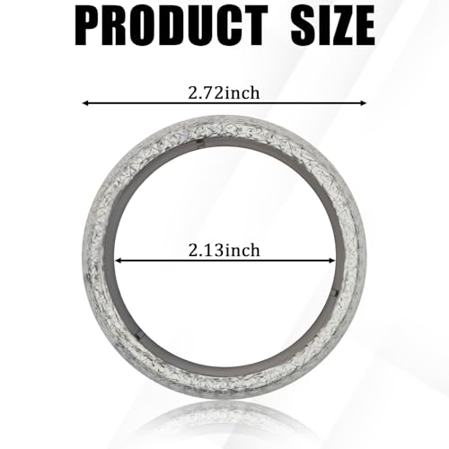 Image of ID 54mm Exhaust Flange Gasket, Car Graphite Construction Exhaust Manifold Gasket Seal Muffler Ring, Universal Automotive Accessories Exhaust Donut Gasket Replacement for Car SUV Truck RV