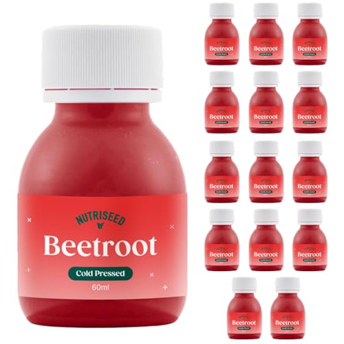 Nutriseed Beetroot Shots (14 x 60ml) - 100% Natural Ingredients Cold Pressed Flash Frozen to Ensure Optimum Nutritional Levels No Added Sugar Supports Blood Flow Stamina & Overall Wellbeing