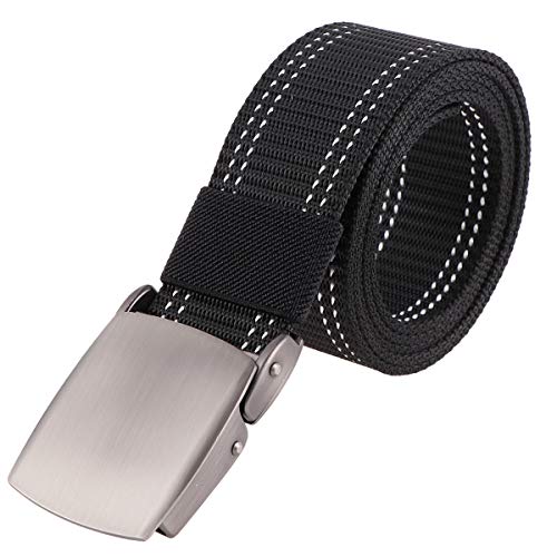 KESYOO 1Pc Canvas Belt Lightweight Waist Band Plastic Buckle Adjustable Ourdoor Training Waist Webbings(Green)