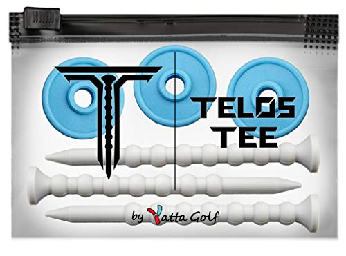 YATTA GOLF Telos Premium Golf Tees â€“ Adjustable Golf Tees â€“ Tee Off with Greater Consistency & Shoot Better Scores - Unbreakable Golf Tees â€“ Lasts The Average Golfer A Season (3 Pack, Ice Blue)