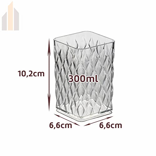 Jogo Utensílios De Lavabo 4 Peças Pia Banheiro Luxo Glamour Cor:Kit Banheiro Incolor