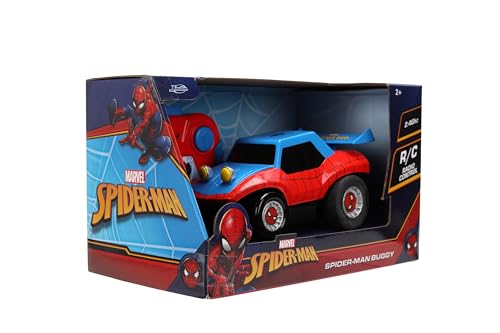 Jada - Radio Commandée Spiderman Buggy - Marvel - Fonctions Avance et Recule en Tournant - sous Licence Officielle - A Partir de 2 Ans