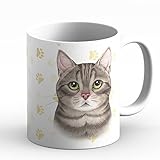 power gift cat b tazza da caffè o per te. tazze con motivo gatto, gatto il tuo animale prefrere – perfetto per amanti del gatto, tazza in ceramica.