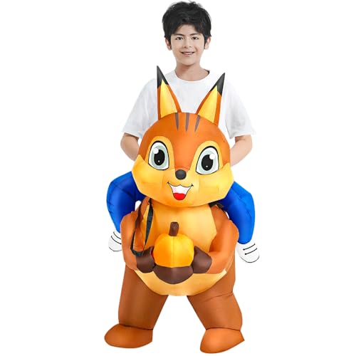 Disfraz inflable de ardilla para niños miniatura 2