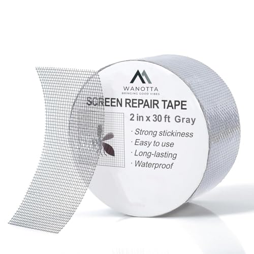 Image of Strong Adhesive Mosquito Net Repair Tape, Waterproof Mosquito Net Tape Roll For Mesh Screen, Window & Door Patch With 2 Tissue tablet [Tape Size 200cm x 5cm]