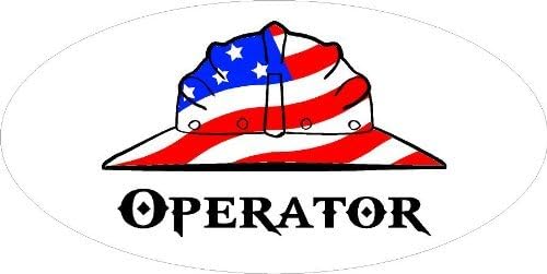 3 - Operator Hard Hat/Helmet Stickers 1 1/2" x 3" H247