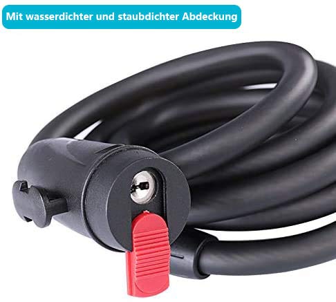 Tang Yuan Antifurto per bicicletta, cavo a spirale...