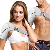 Suptrust Schulterbandage für Damen & Herren – Verstellbare Schulterstütze aus atmungsaktivem Neopren, Stabilität & Komfort bei Sport und Alltag, One Size Regular(Gray)