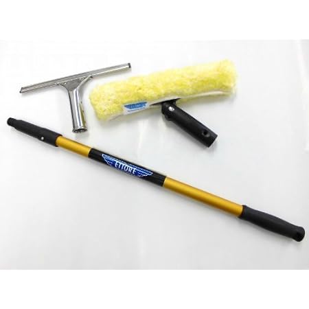 Amazon エトレの 大好評 Newマンション用窓ガラスお掃除セット ステンレススクイジー 25cm シャンプーセット 25cm 60cmポール付き スクイジー ガラスワイパー オンライン通販