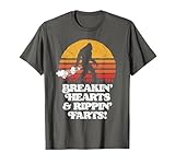 Sasquatch Breakin Hearts & Rippin Farts! Funny Bigfoot Sun T-Shirt Small