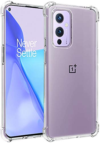 Folmeikat Compatiable with Oneplus 9 Case, 1+9 Case for Men and Women,Anti-Drop Shockproof Two-Color Soft TPU Cases for Ｏneplus 9 6.55' Clear
