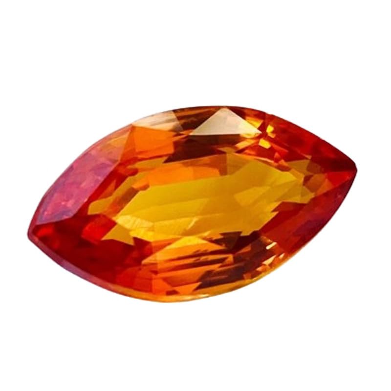 Saphir orange naturel marquise 16x9mm pour création de bague et pendentif unique
