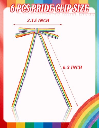 6 Pinzas de Cinta Arcoíris para Día del Orgullo miniatura 3