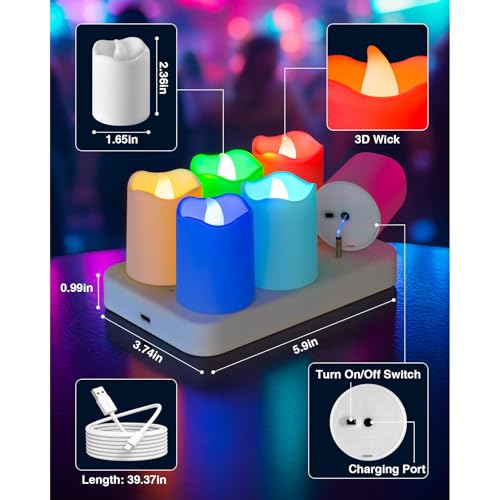 Velas de té LED para decoración navideña y bodas en terrazas exteriores 7