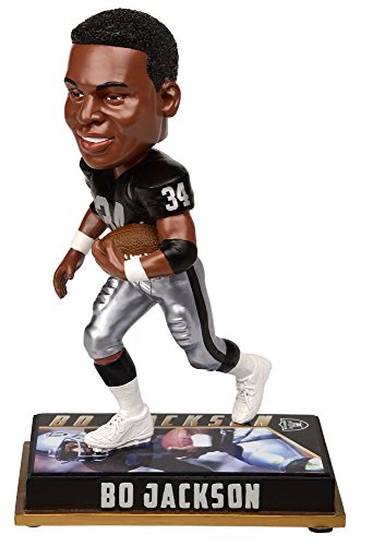 Forever Collectibles NFL Los Angeles Raiders Mens Los Angeles Raiders Bobblehead - 8 - Retired Player - Bo Jackson #34 - Special Order, Team Colors One Size