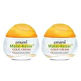 2 X Emami Malai Kesar Cold Cream With Active Herbs Saffron For Double Fairness Cold Cream Pamper Your Skin With Malai Kesar Cold Cream In Winter (30Ml X 2 Pack) Emami
