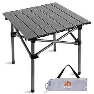 Folding Camping Table,Portable Table for 1-2 Persons -Collapsible Table Lightweight with Carry Bag for Camping, Hiking, Picnics, BBQs, Beach Trips & Tailgating(16.5 inch).