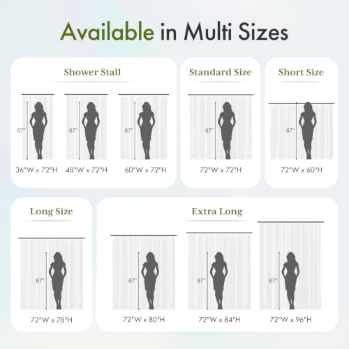Image of Bathway Shower Curtain Liner, Clear Shower Curtain Liner 60x64 PEVA Waterproof Shower Curtain Liner Plastic with 3 Magnets and 10 Rustproof Metal Grommets, Lightweight Shower Liner for Bathroom
