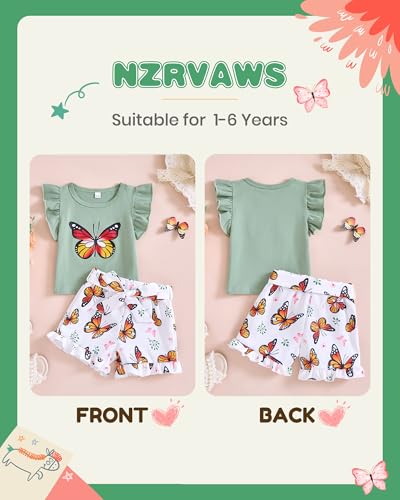 Image of NZRVAWS Girl Clothes Toddler Girls Summer Outfit Heart Tank Top+Pink Shorts 2 Piece Clothing for Girl 1 2 3 4 5 6 7 T
