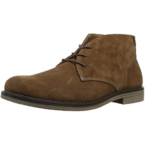 Nunn Bush Men's Lancaster Plain Toe Chukka Boot, Camel Suede, 9 Wide, Brown, 8 UK Cover