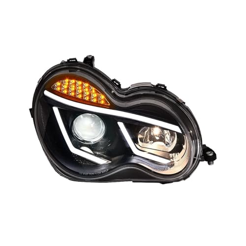 WLIMAVNER Headlight LED Headlights 2000-2006 Head Lamp Bi Xenon Car Styling DRL Signal Projector Lens Automotive Accessories Compatible With Benz W203(Headlight Xenon)