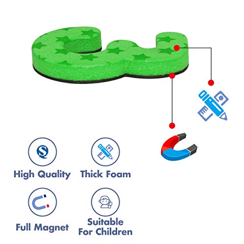 102pcs Magnetic Numbers for Basic Mathematics Education Mathematics (Star Background)