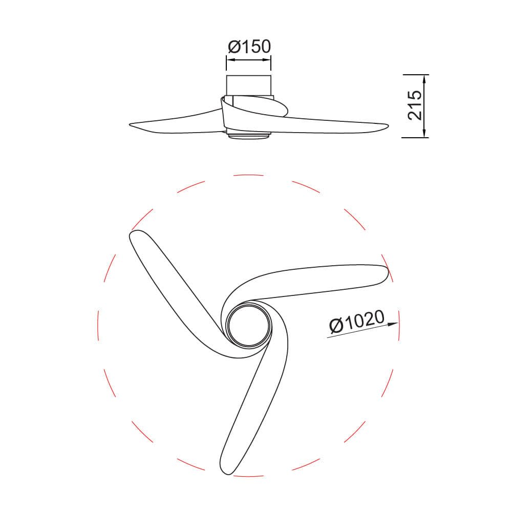Ventilatore da soffitto LED Mantra 24 W ISLAND 30 W legno 2700 K-5000 K, 1700 lm Ø102 cm