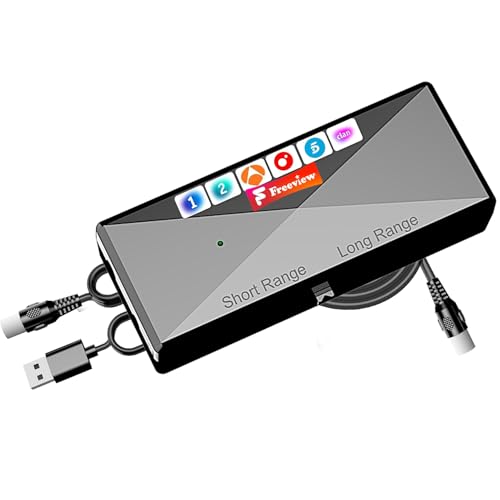 Amplificador de señal para antena TV interior – Modelo 2025 | Mejora la recepción de canales digitales | Alta ganancia y bajo ruido | Elimina pixelado | Alimentación USB | Compatible con TDT y Smart T