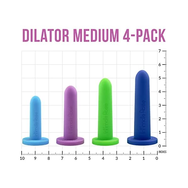 Intimate Rose Medium 4er-Pack Silikon-Dilatoren für Frauen und Männer, medizinisches Produkt zur Linderung von… – Bild 4
