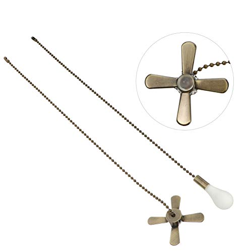 WINOMO 2Pcs Extensor de Cadeia Frisado Bola Fã Ventilador de Teto Puxar Puxar Cadeia Pingente de Luz