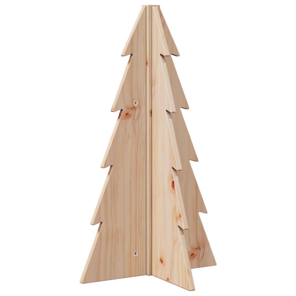 Árbol de Navidad de madera para decorar, 69,5 cm, madera maciza de pino, árbol de decoración DIY para ambiente festivo de Navidad, interior