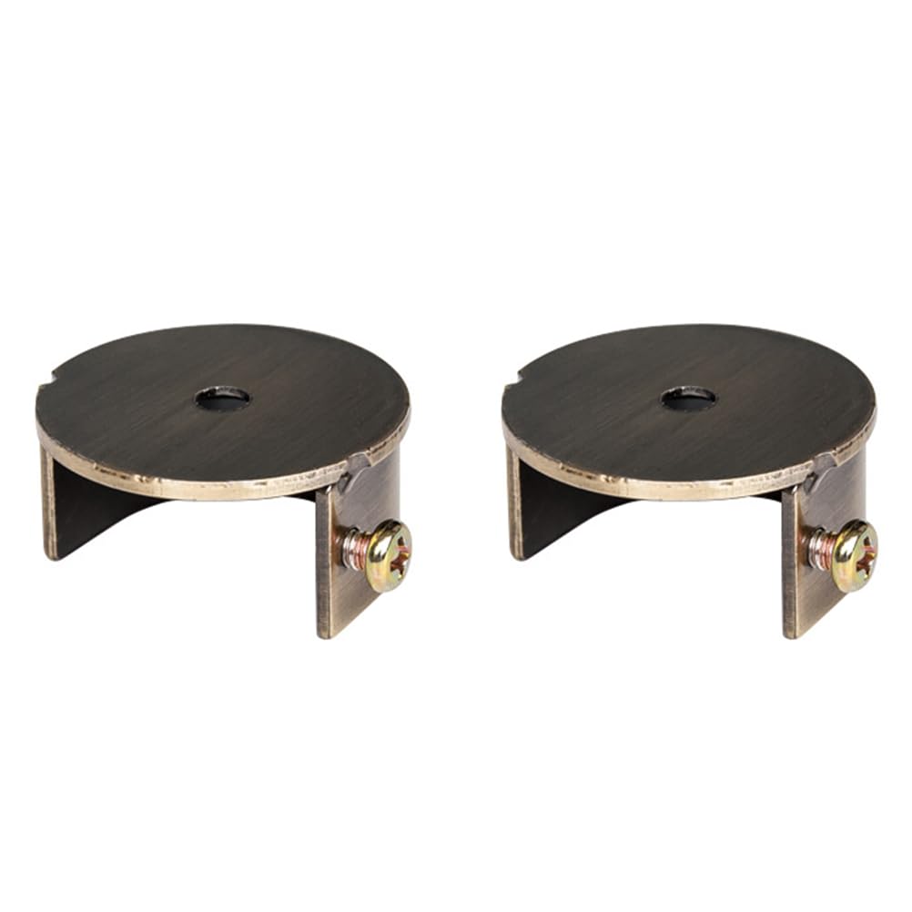 Cabilock 28mm Curtain Rod Brackets Heavy Duty Wall Support Brackets for Drapery Poles (2-Pack Antique Bronze) for Home Decor and Window Treatments