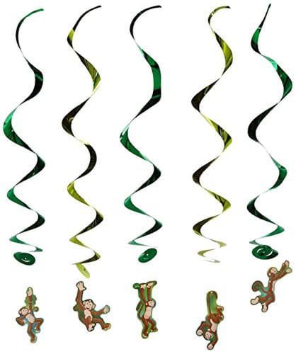 Monkey Whirls Party Accessory (1 count) (5/Pkg)