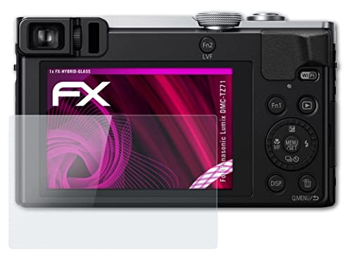 atFoliX Plastic Glass Protective Film compatible with Panasonic Lumix DMC-TZ71 Glass Protector, 9H Hybrid-Glass FX Glass Screen Protector of plastic