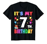 Kids It's My 7th Birthday 7 Seven Happy Birthday Boys or Girls T-Shirt