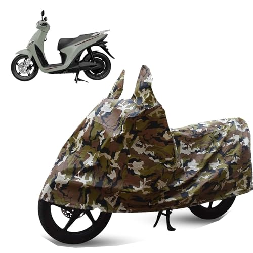 Sulfar Bike Cover for VinFast Evo200 / Feliz S (EV) (Electric Scooter) | Waterproof, Dustproof & UV Protected | All Weather Two Wheeler Cover (Army Gr