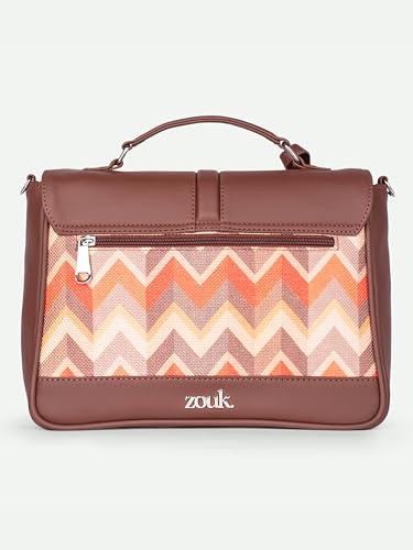Image of ZOUK | Women's Vegan Leather | Stylish Handbag with Adjustable Strap, Top Handle |