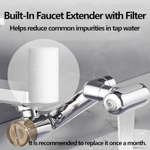 Extensor de grifo para lavabo con 4 modos de flujo para baño y cocina 6