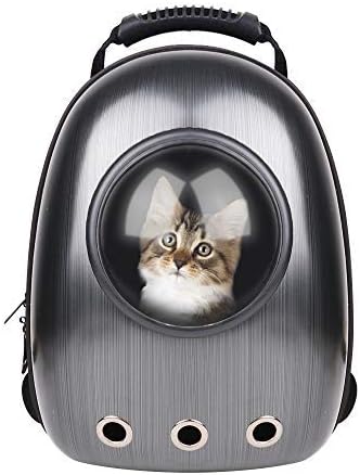 Makerfire Cat Backpack Carrier Pet Black Backpack Bubble Rucksack Carry Cats & Back Pack Capsule Space Carriers Cat Clear Carrying Backpack for Kitten