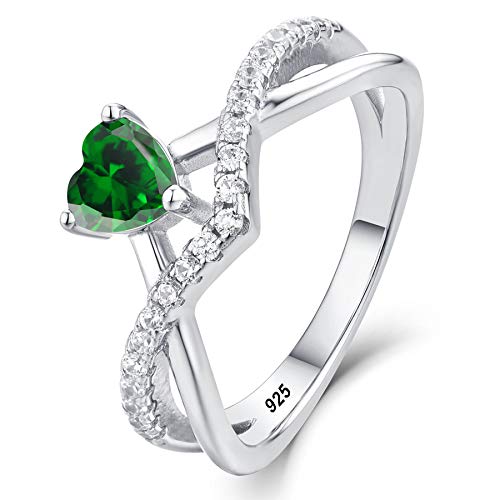 Starchenie Heart May Birthstone Twisted Ring Sterling Silver Wedding Engagement Ring #TOP29